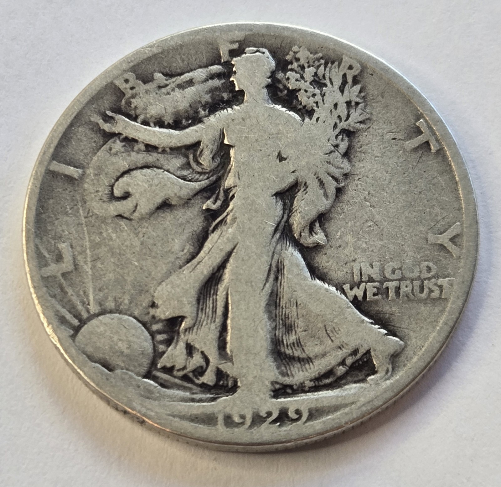 1929-S Walking Liberty Silver Half Dollar 50c - "Nice Coin" -