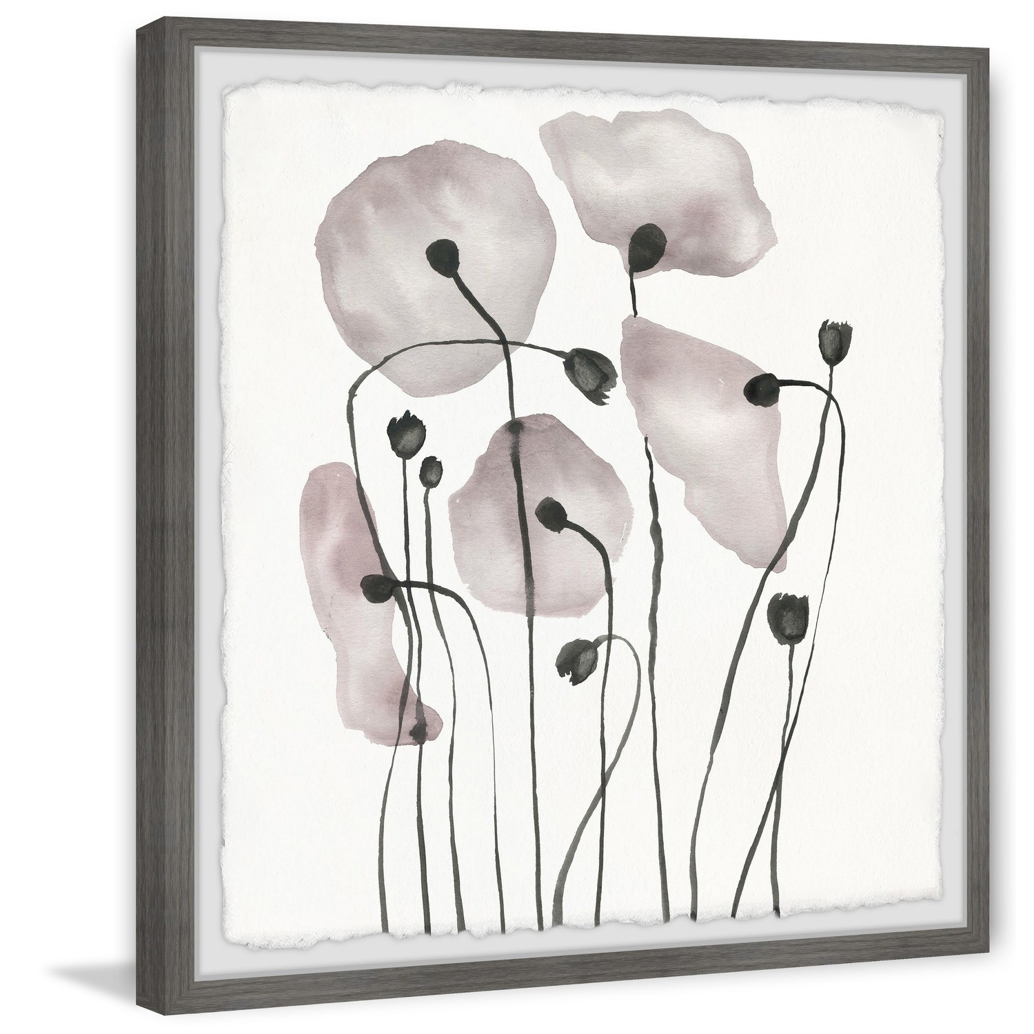 Marmont Hill Pink Poppy Bloom Framed Painting Print 32X32