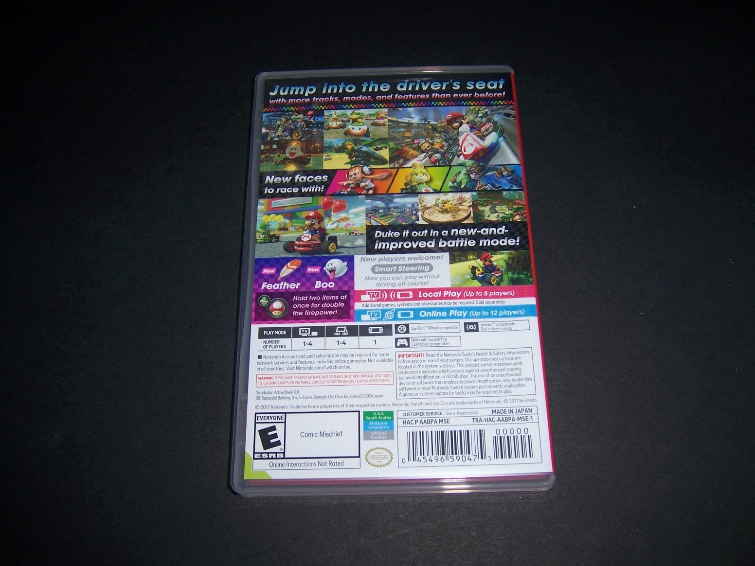 Authentic UAE Case/Artwork for Mario Kart 8 Deluxe Nintendo Switch Box READ