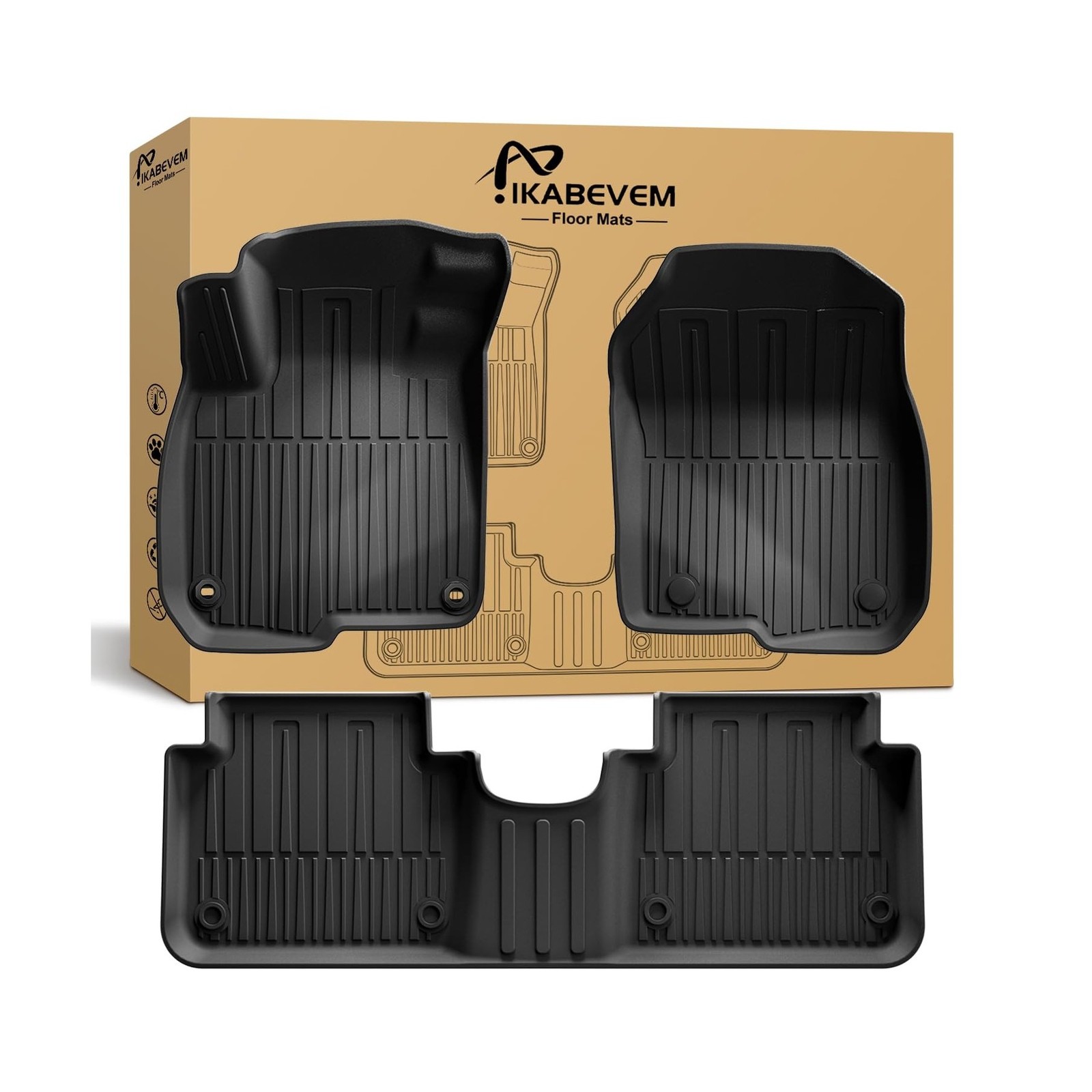 All Weather Floor Mats Fit for 2017-2022 CR-V All Models (Include Hybri...