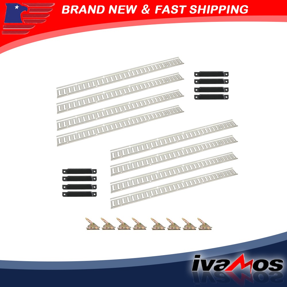 Secure Tie Down Rails For Enclosed Cargo Trailers 24PCS 5ft E Track Kit