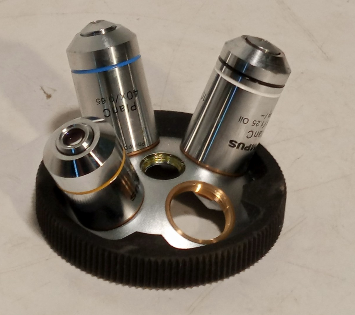 Olympus 4-Position Nosepiece w/Plan C 40x/0.65, 100x/1.25 & 10x/0.25 Objectives
