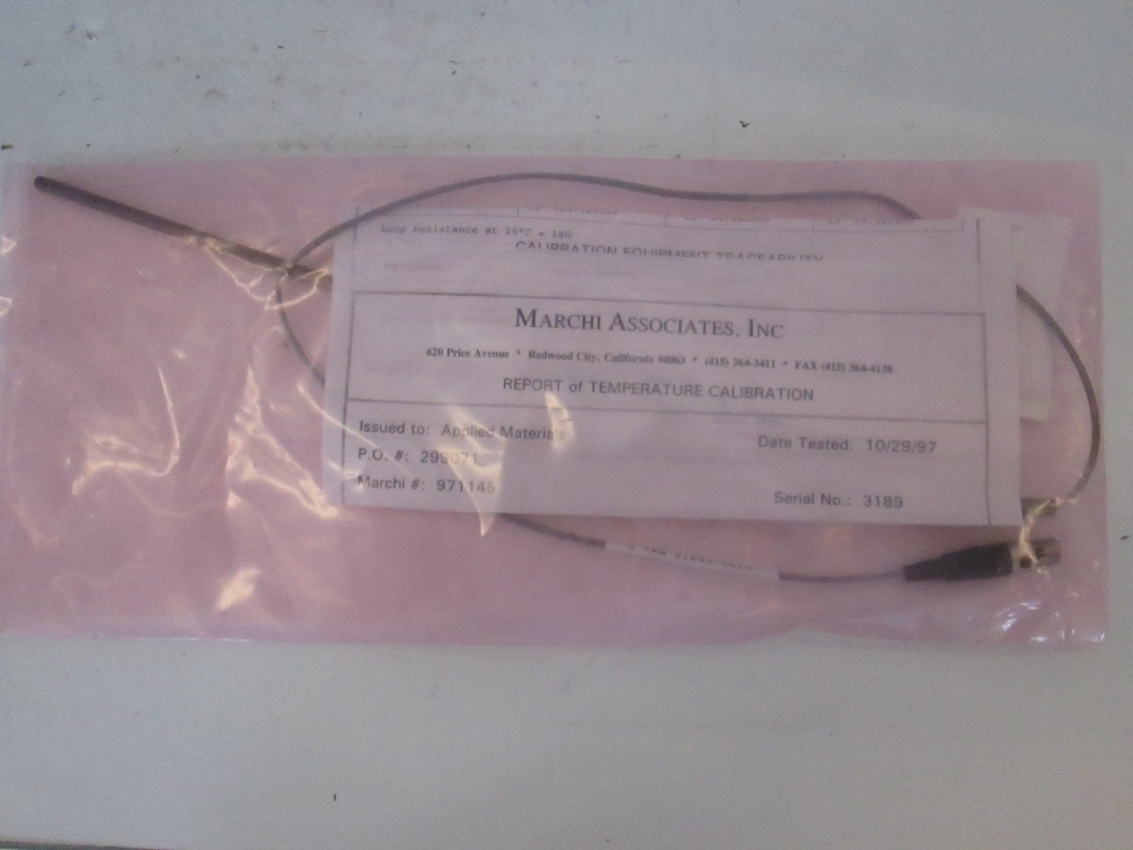 AMAT, Temperature Probe, SDSM-799, Used