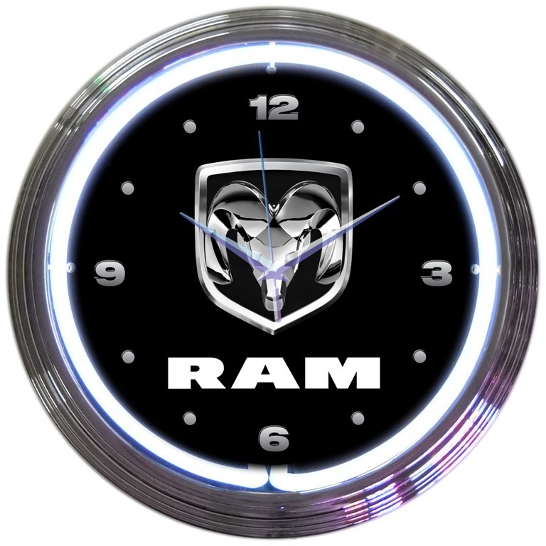 Dodge Ram Neon Clock 8RAMXX w/ FREE Shipping