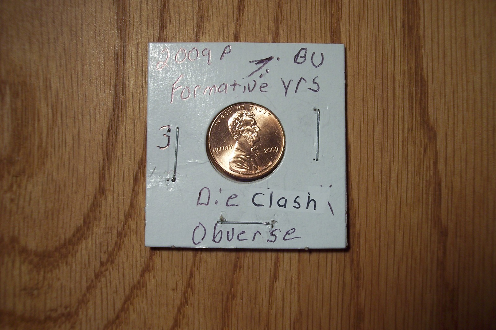 "Catfish Abe" 2009 P Abe Formative Yrs Cent Die Clash Error 001