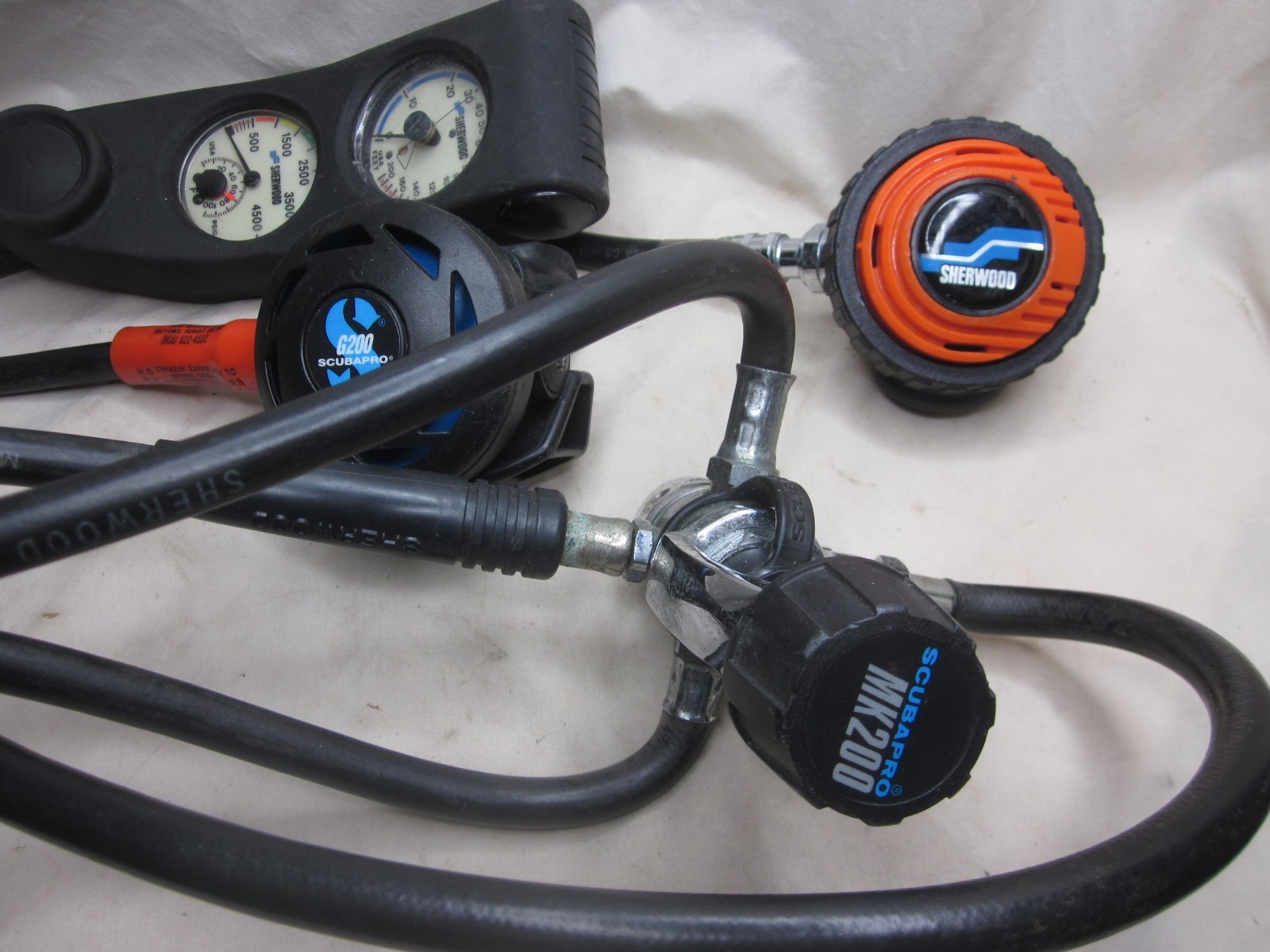 untested Scuba Diving Parts Scubapro MK200 G200 Sherwood regulator gauge