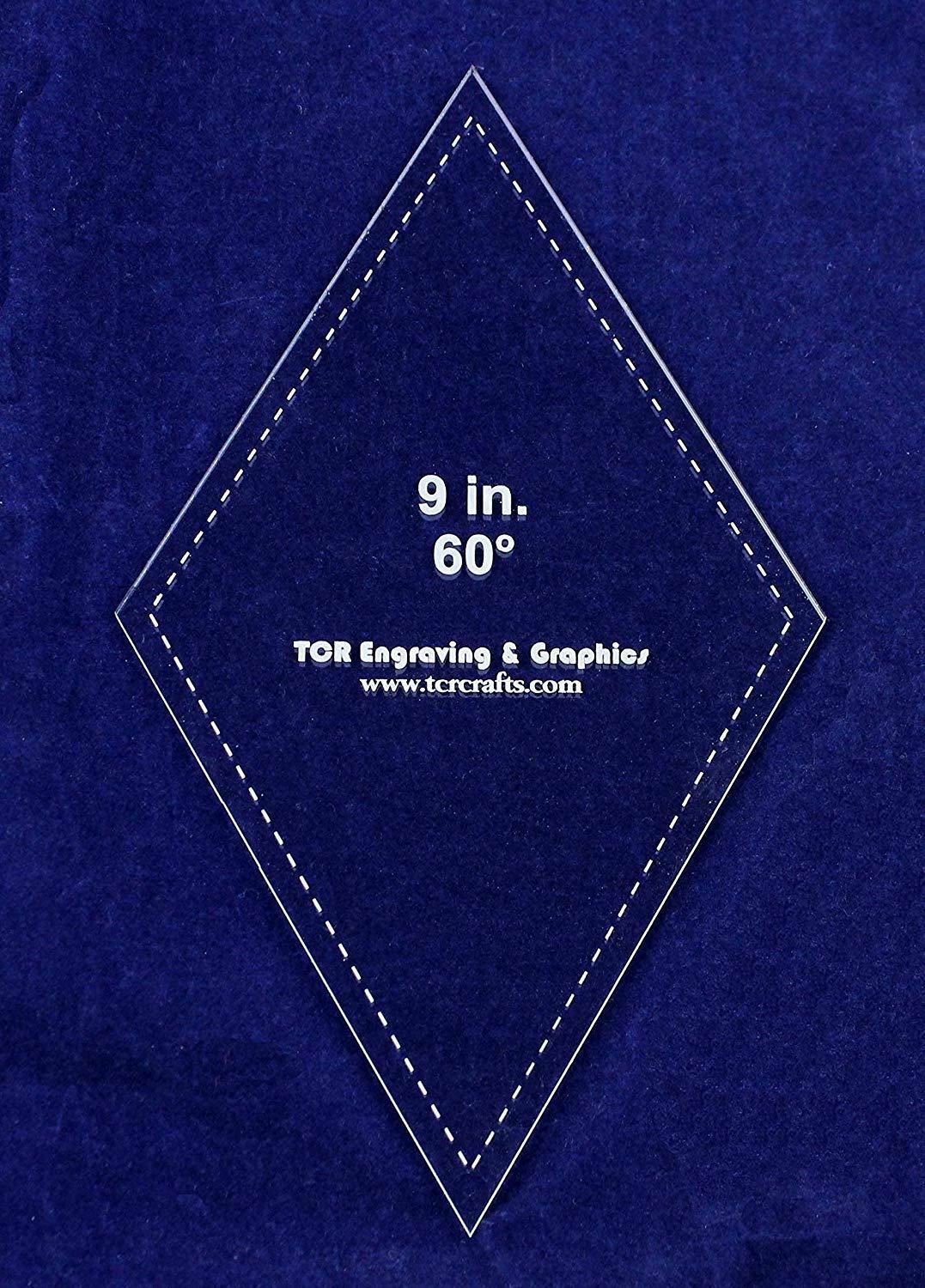 Diamond Template 9" - Clear 1/8" 60 Degree