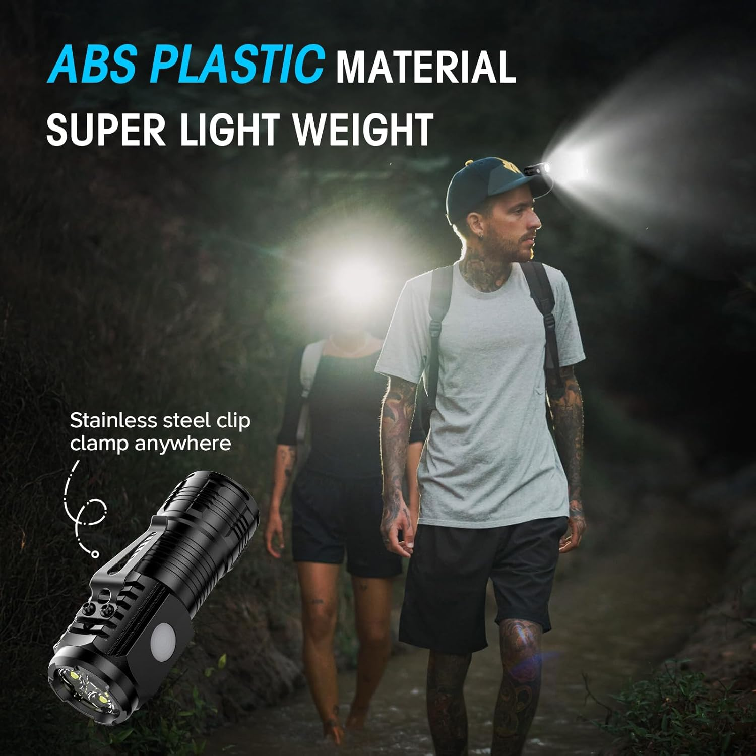 3-PACK Super Bright LED Mini Flashlight USB Rechargeable Pocket Keychain Torch