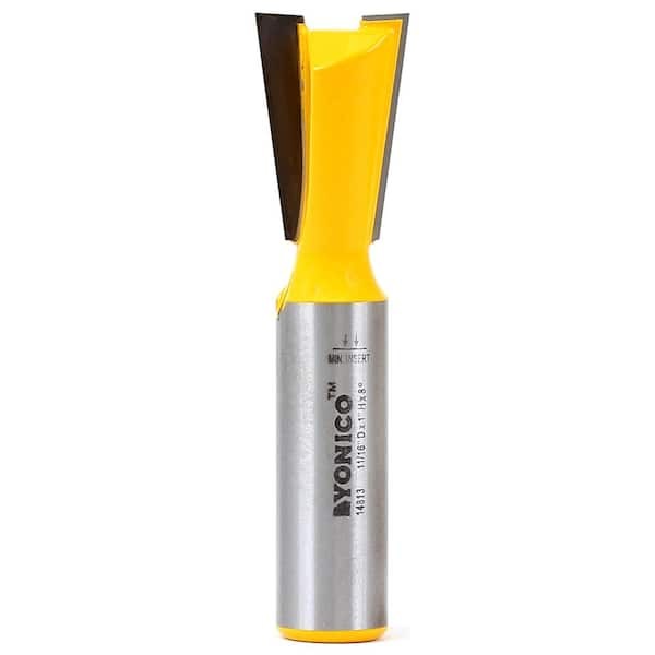 Yonico Dovetail 8-Degree 1/2 in. Shank Carbide Tipped Router Bit
