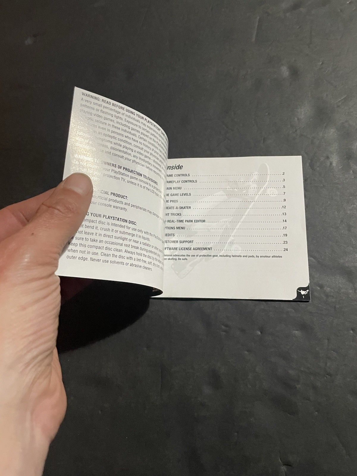 tony hawk 3 ps1 manual