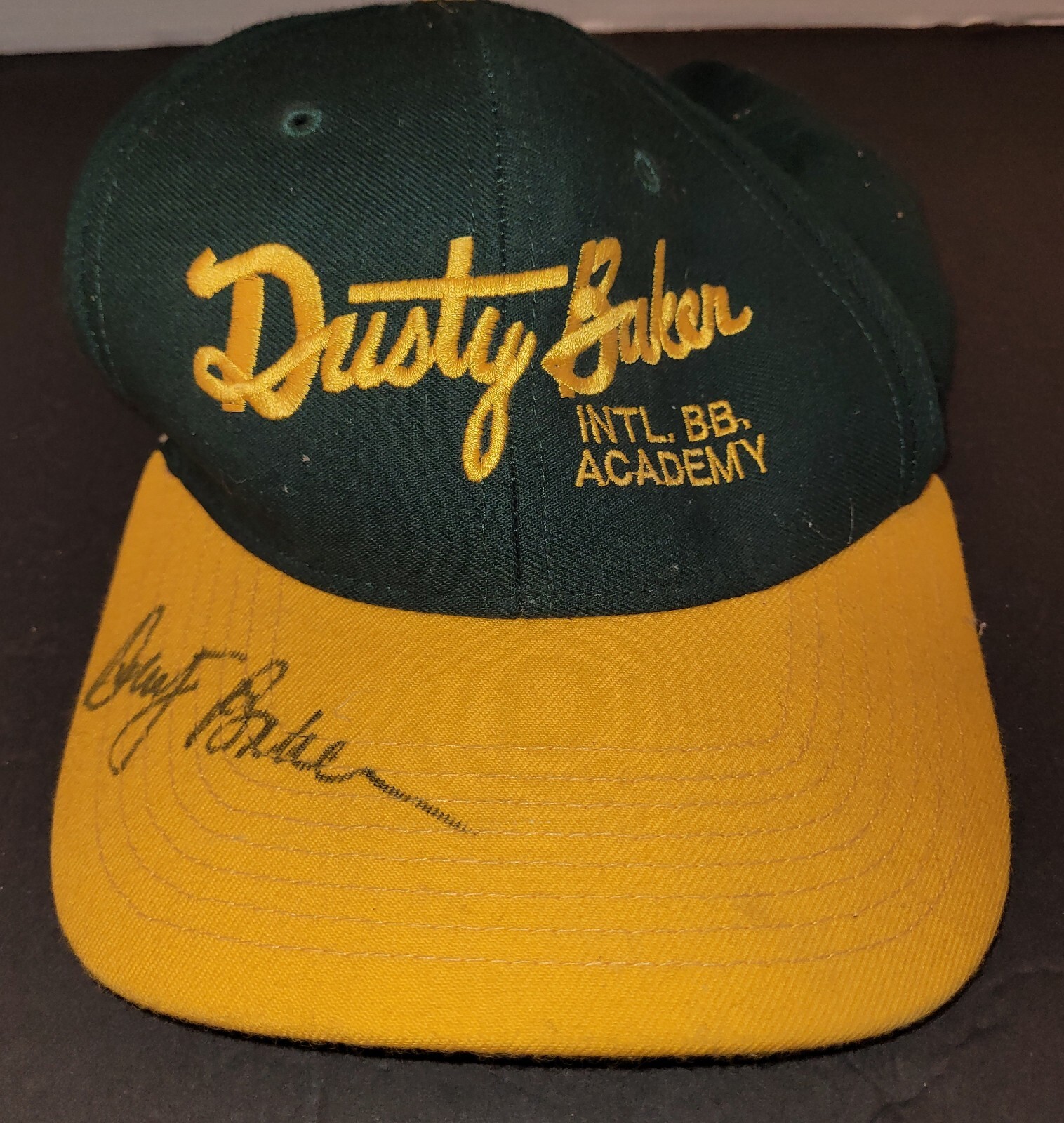 Signed DUSTY BAKER International Baseball Academy Hat Cap Snapback