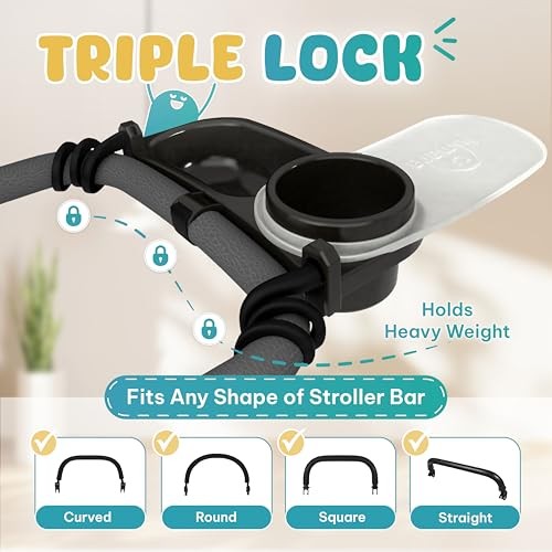 Universal Stroller Snack Tray with Cup Holder 2 in 1 - Stroller Tray