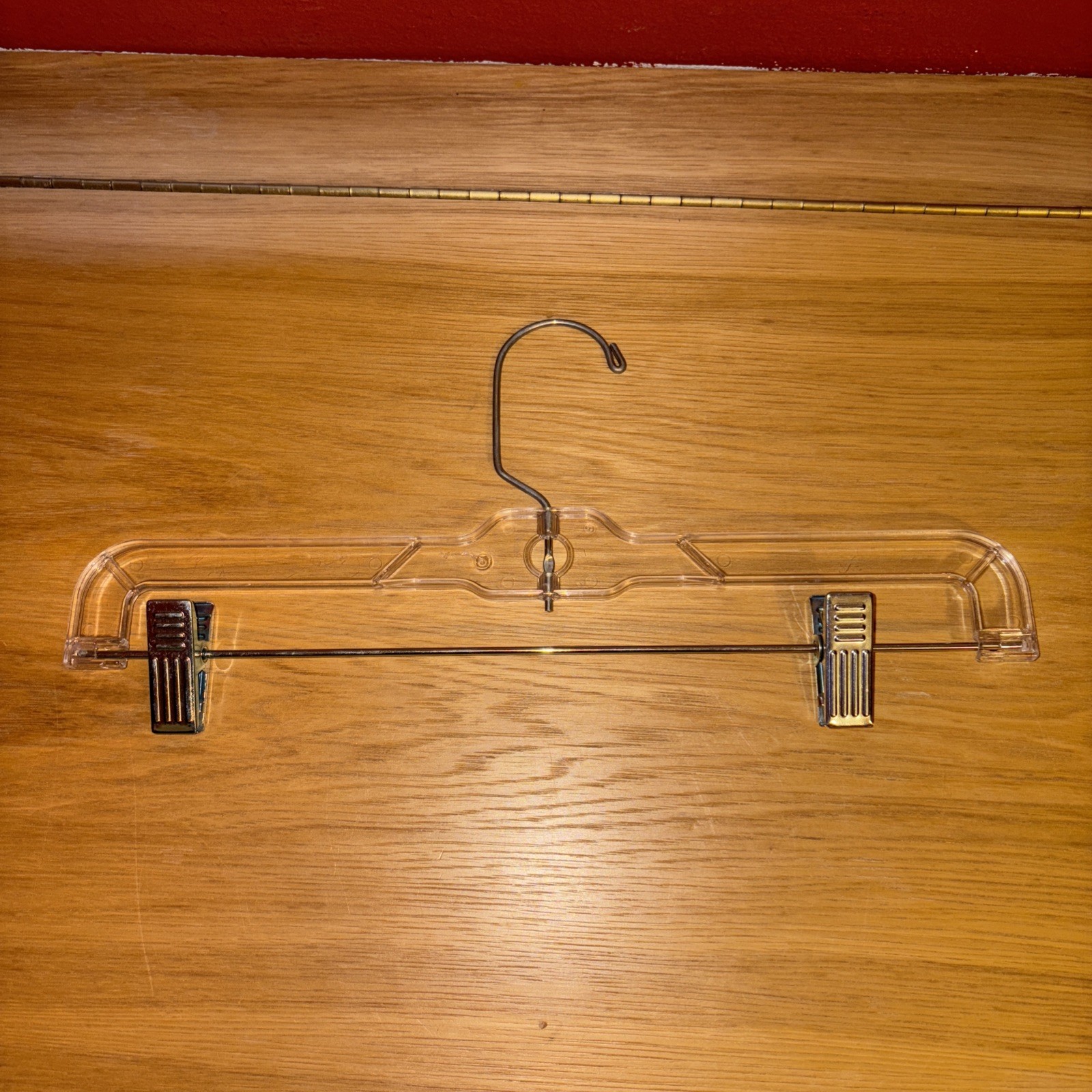 Clear and Silver Plastic Slacks Pants Hangers Set Of 5