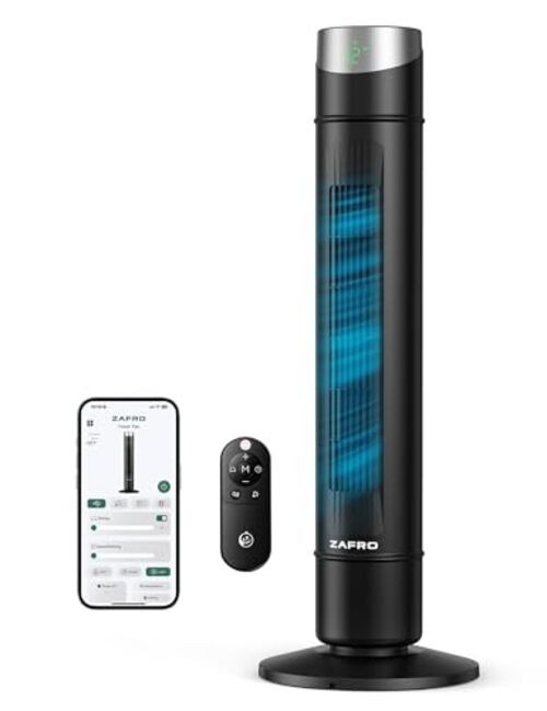 Smart Tower Fan for Bedroom,120° Oscillating Tower Fan,28ft/s 36inch Black
