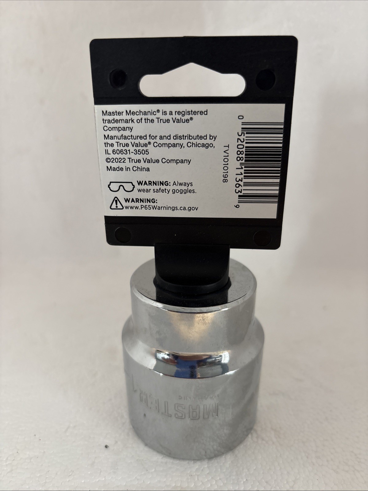 3/4" Drive, 1-9/16In. 12-Point Socket 106631, Master Mechanic Lifetime Warranty