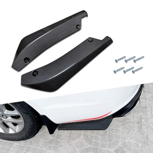2PCS Rear Bumper Diffuser Spoilers for Cars, Side Skirt Splitter, Carbon Fiber