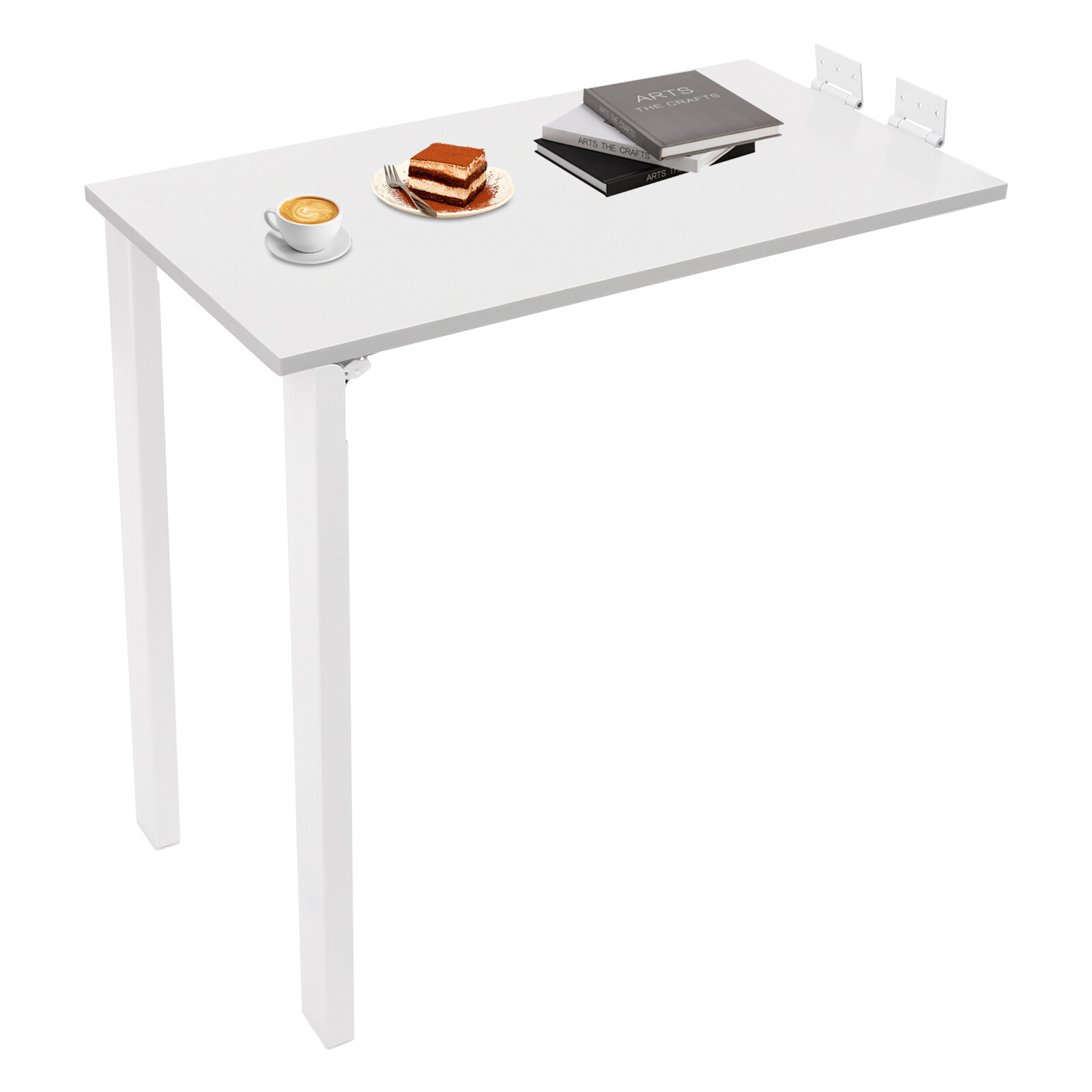 White Wall Mounted Folding Table Wood Folding Dining Table Folding Table US~