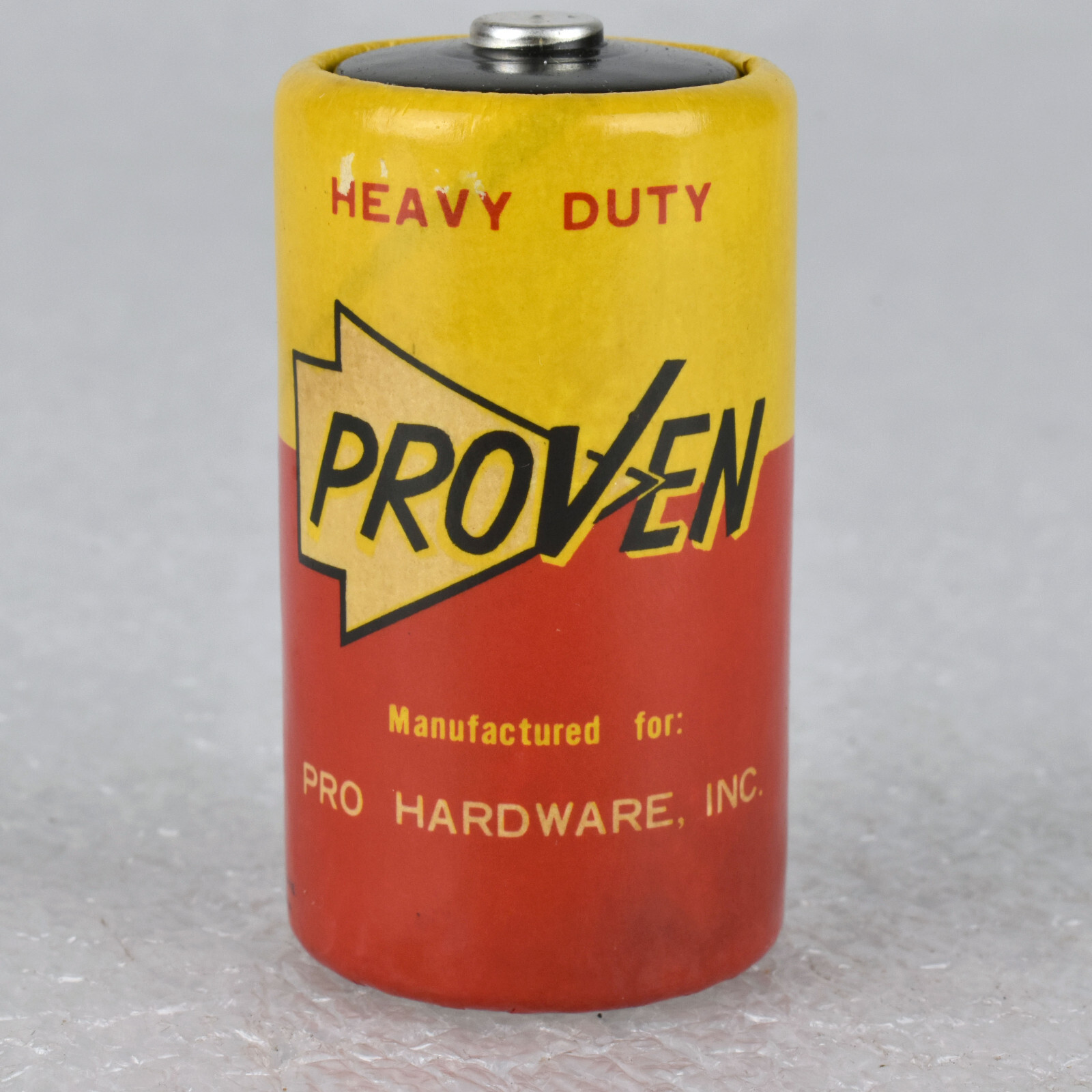 Vintage DEAD D-Cell Battery Pro Hardware Inc PROVEN Hong Kong British Empire
