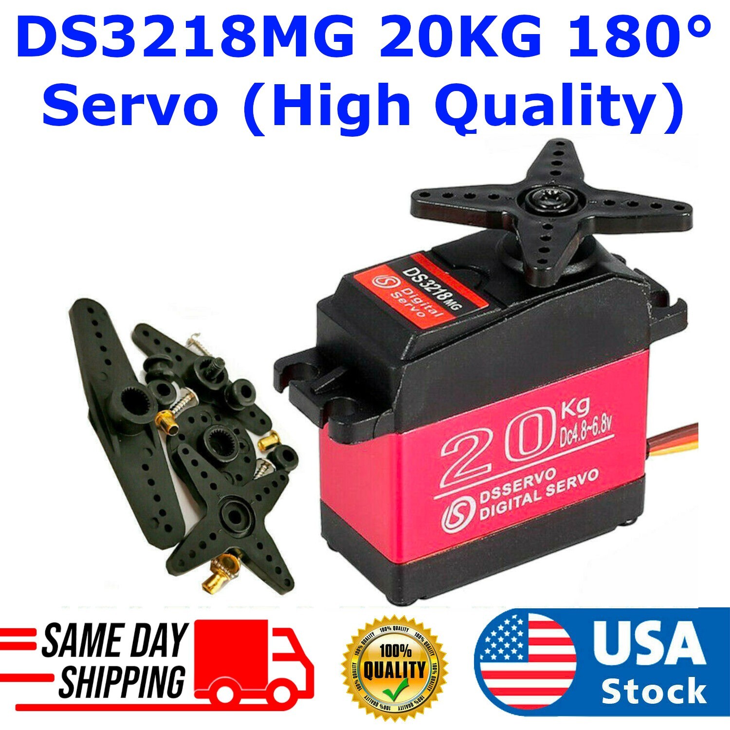 DS3218 20kg DSSERVO Metal Gear Digital Steering Servo For RC Baja Car PROMO USA