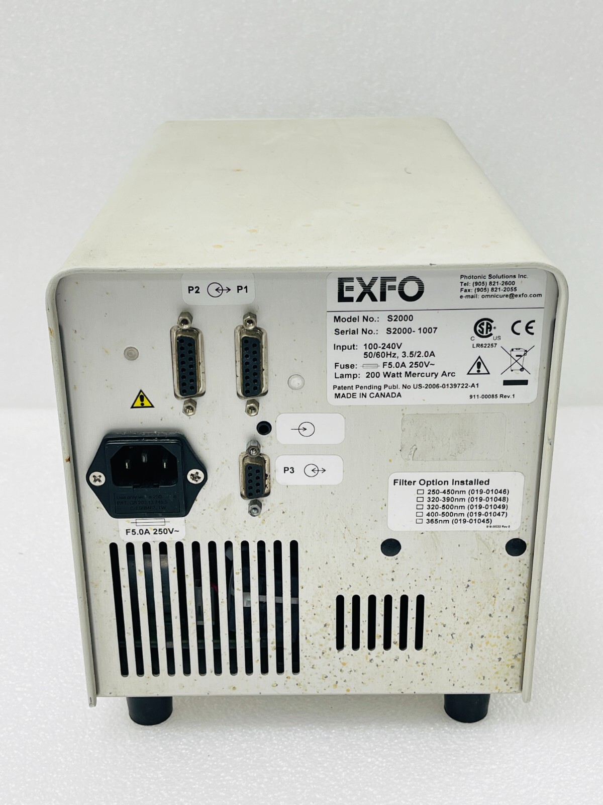Exfo OmniCure Series 2000 S2001-0046 UV Curing System / FREE SHIPPING