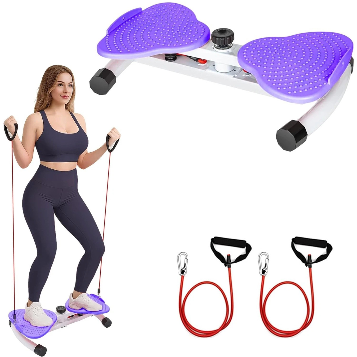 Waist Twister Ab Machine with Resistance Bands 330 lbs Weight Capacity Abs USA