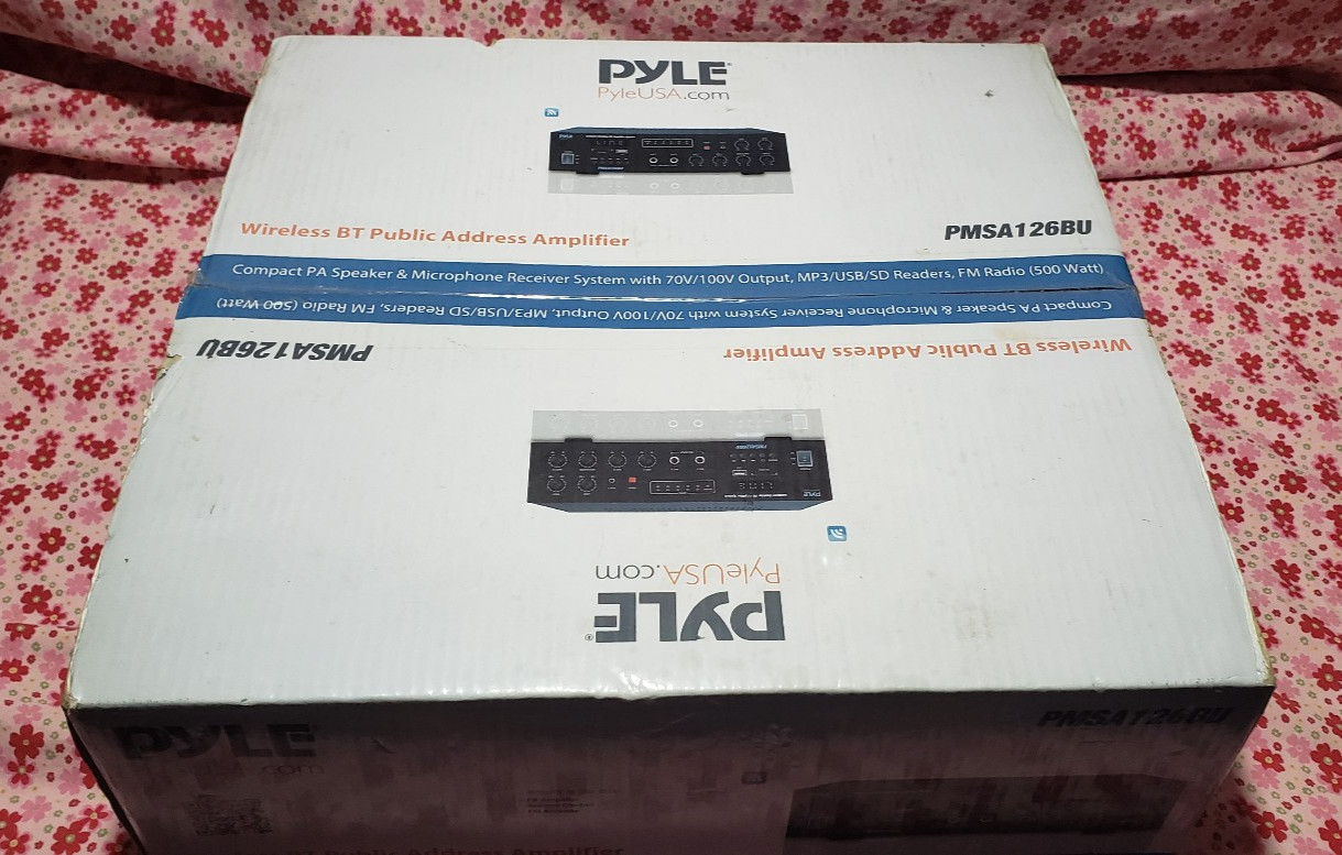 Pyle Wireless Bluetooth Public Address Amplifier Receiver System 500W PMSA126BU