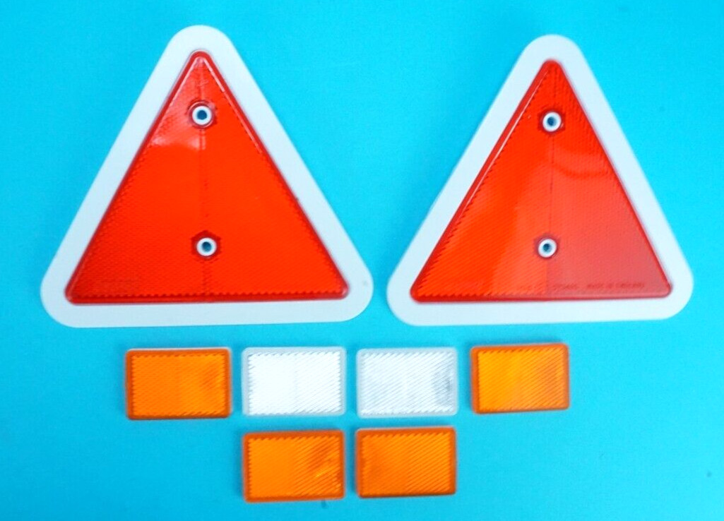 Reflector Set for Erde Daxara AMBER Self Adhesive Stick On Reflector 57mm x 39mm