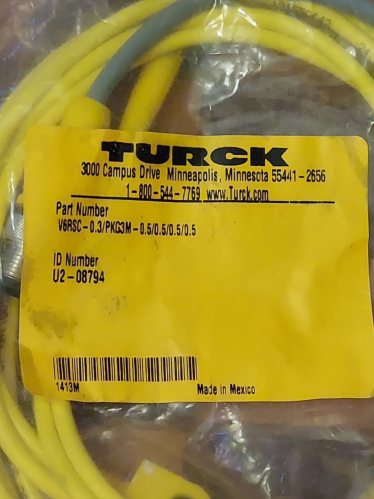 TURCK V6RSC-0.3/PKG3M-0.5/0.5/0.5/0.5 SPLITTER