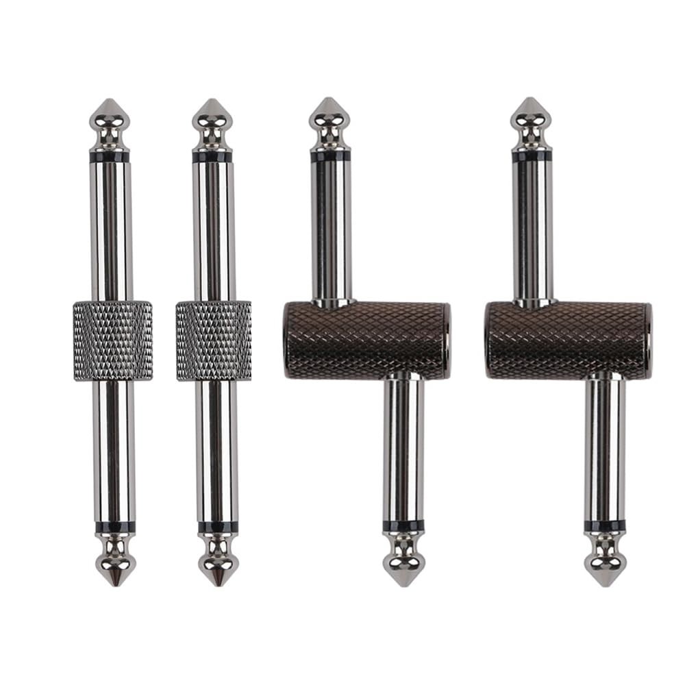 Rayzm 1/4" Guitar Pedal Connector Male to Male Pack of 4