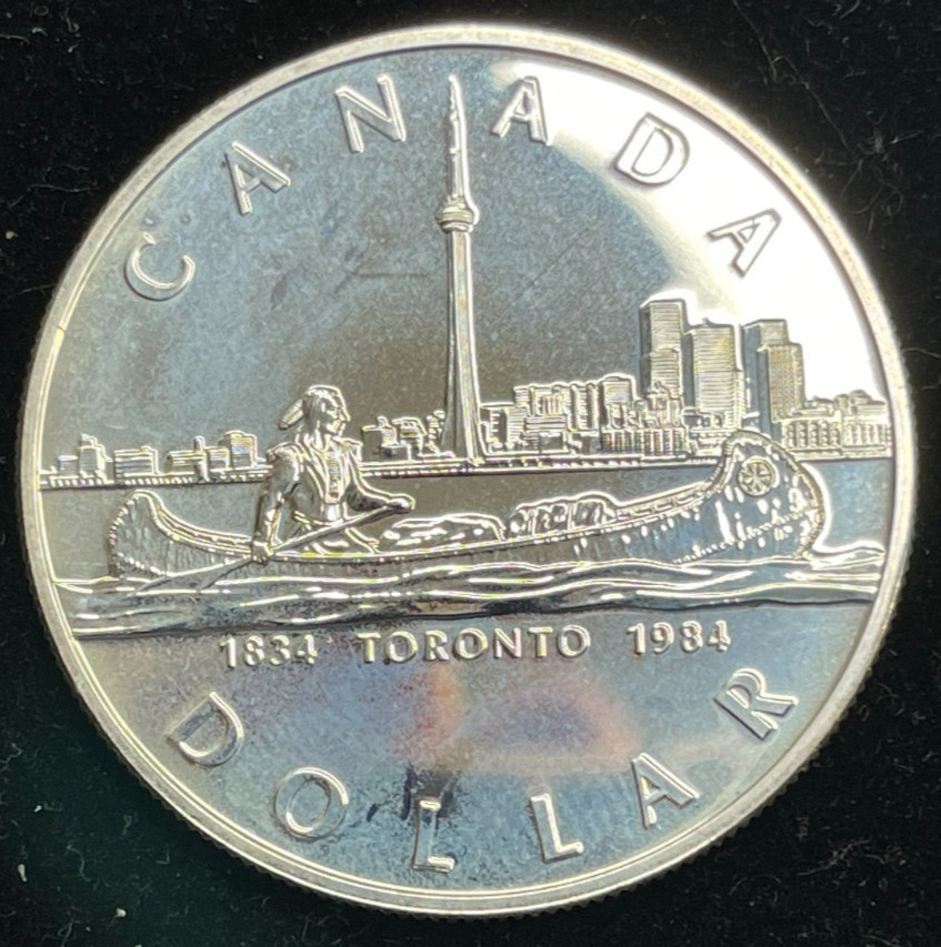 1984 Canada One Dollar Silver Coin Excellent Condition