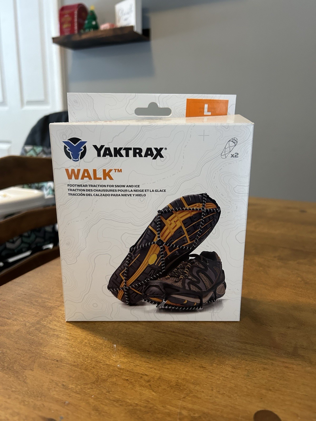 Yaktrax Walk Traction Ice Snow Unisex Size Large Black New In Box