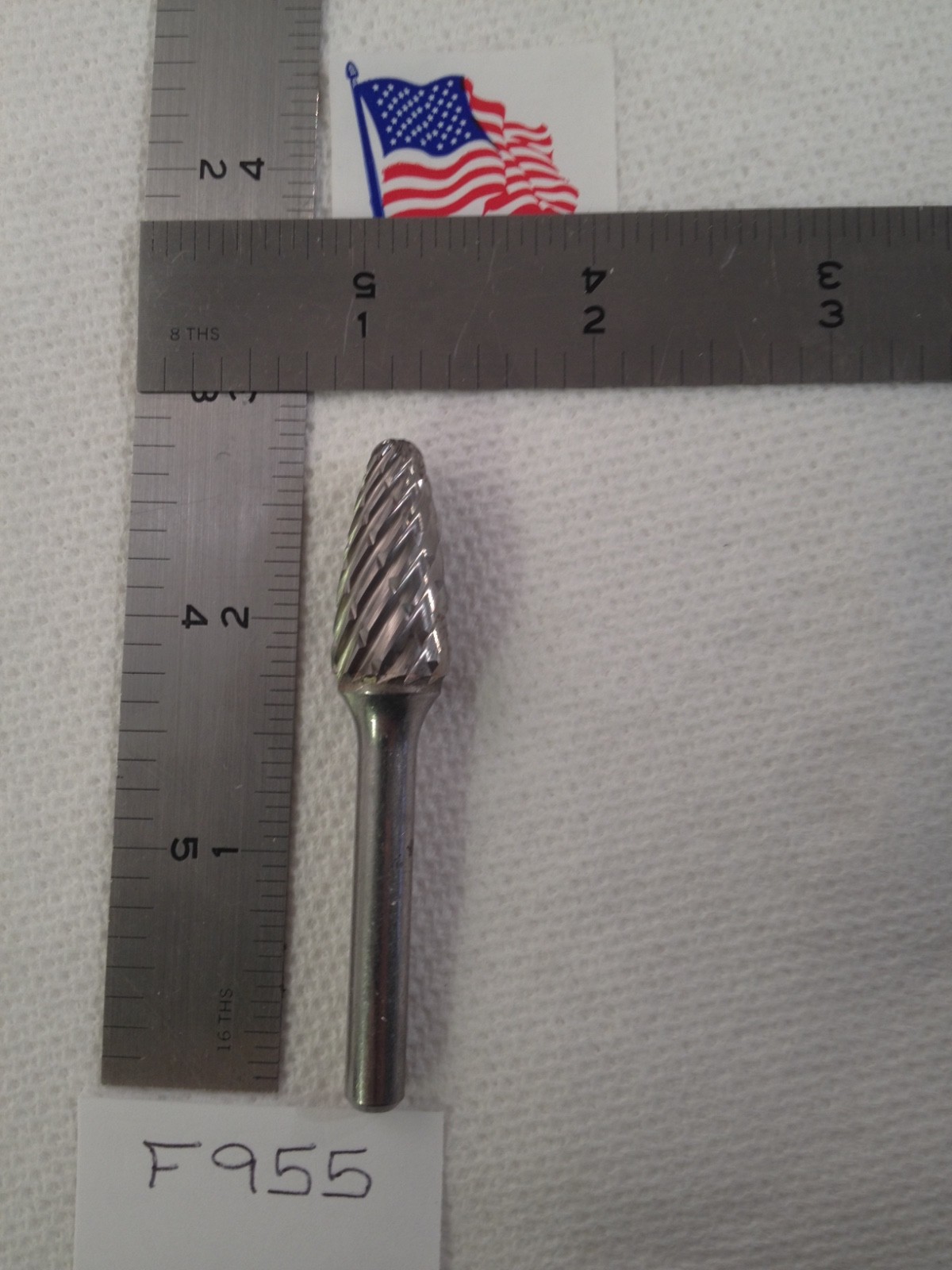1 NEW FALCON / SGS 1/4" SHANK CARBIDE BURR SF-5 STEEL CUT. TREE RADIUS (F955)