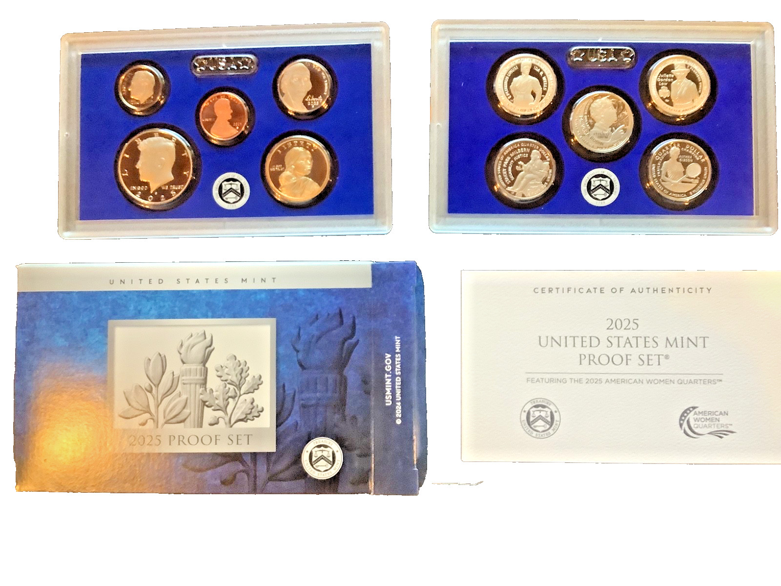 2025 S US Mint Proof Set - 10 Coins w/ Box & COA - 25RG 2025 Lincoln Proof Cent