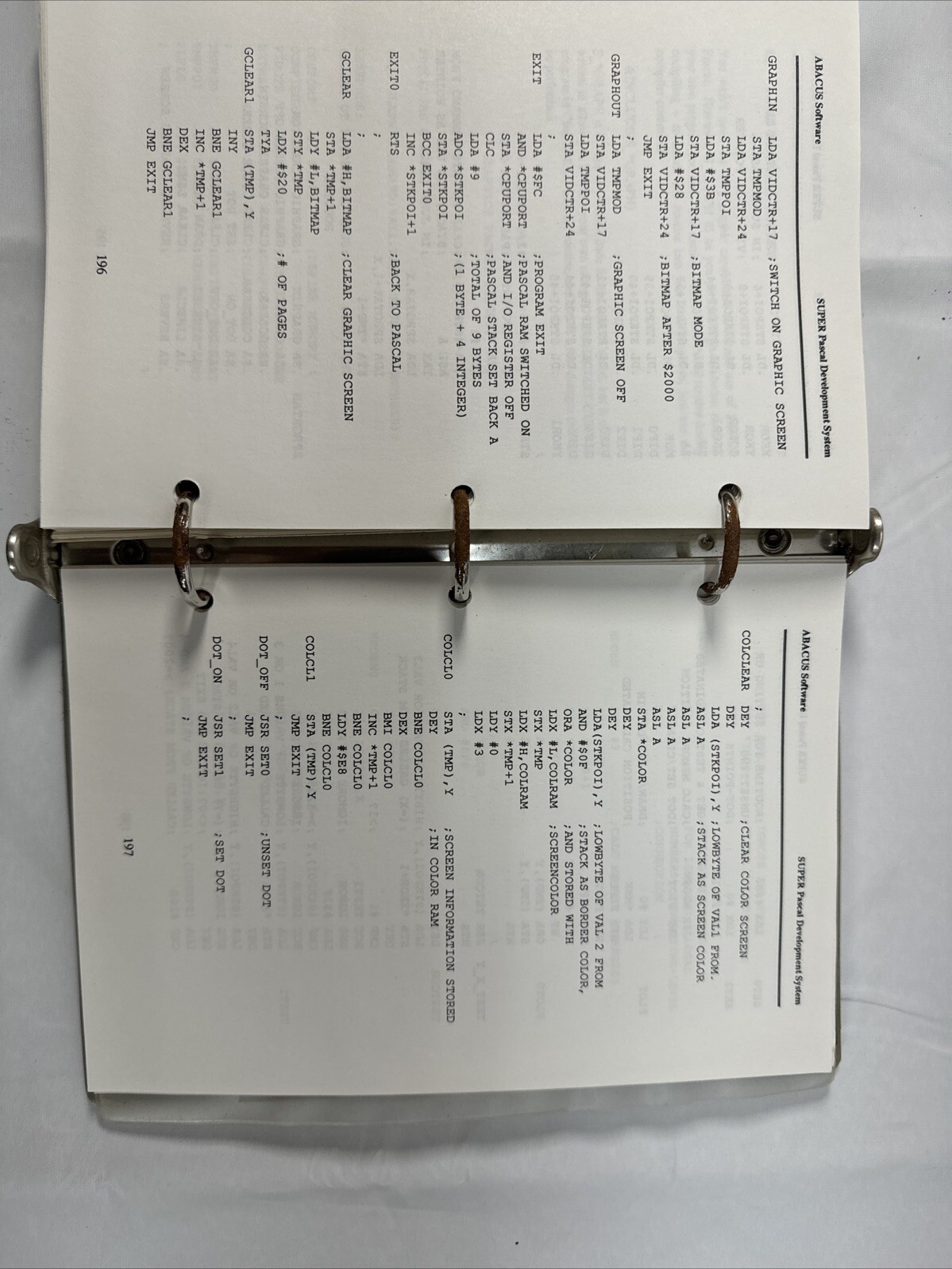 Super Pascal 64 Commodore 64 C64 Abacus Compiler Manual Book Very Rare Untested