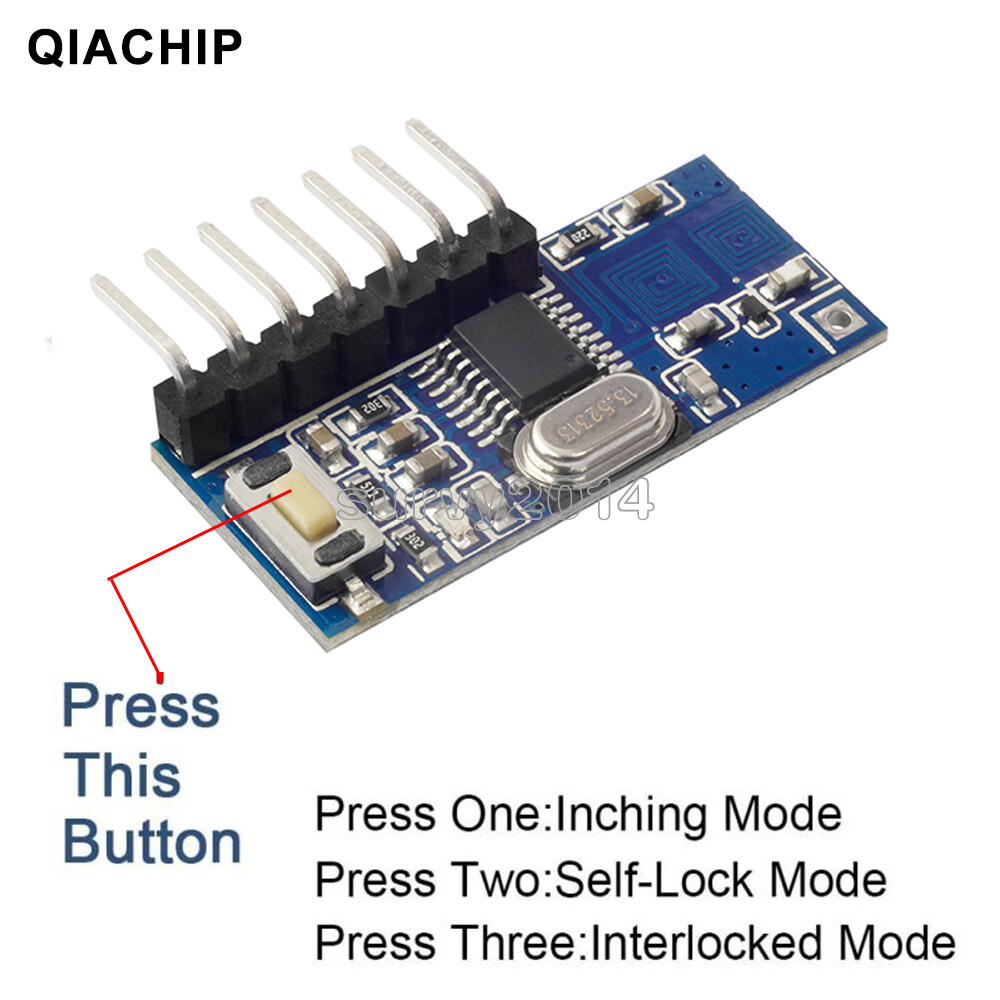 4 CH 433mhz RF Receiver Learning Code Decoder Module 433 mhz Wireless