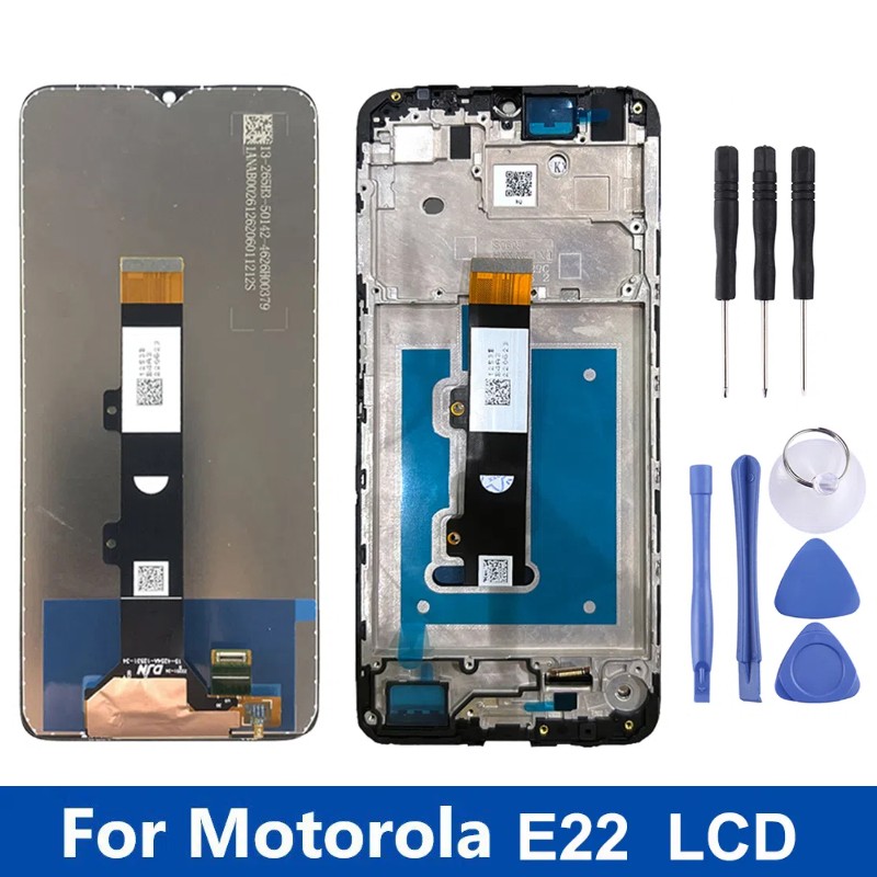 For Motorola Moto E22 LCD Display Touch Screen Assembly Repair Parts with Frame