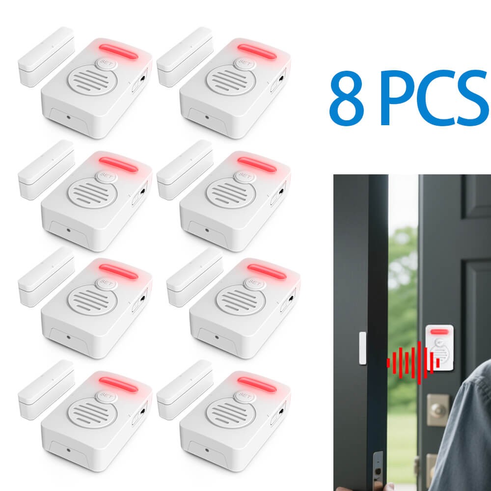 Refrigerator Alarm Alert Magnetic Sensor Wireless Door Window Voice Reminder × 8