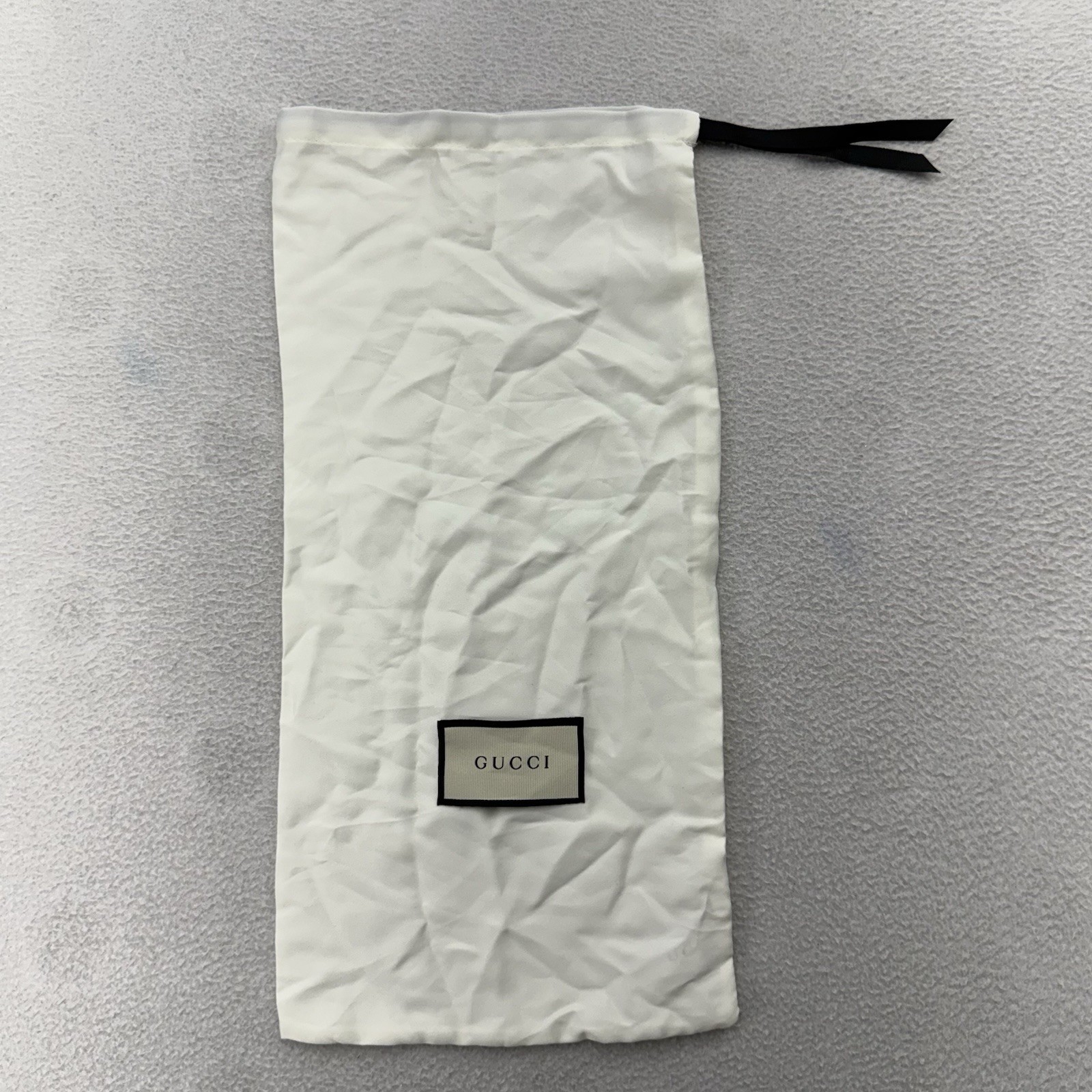 Gucci Dust Bag Storage Cover Satin Drawstring White 17x 8 Inch sandals, flats