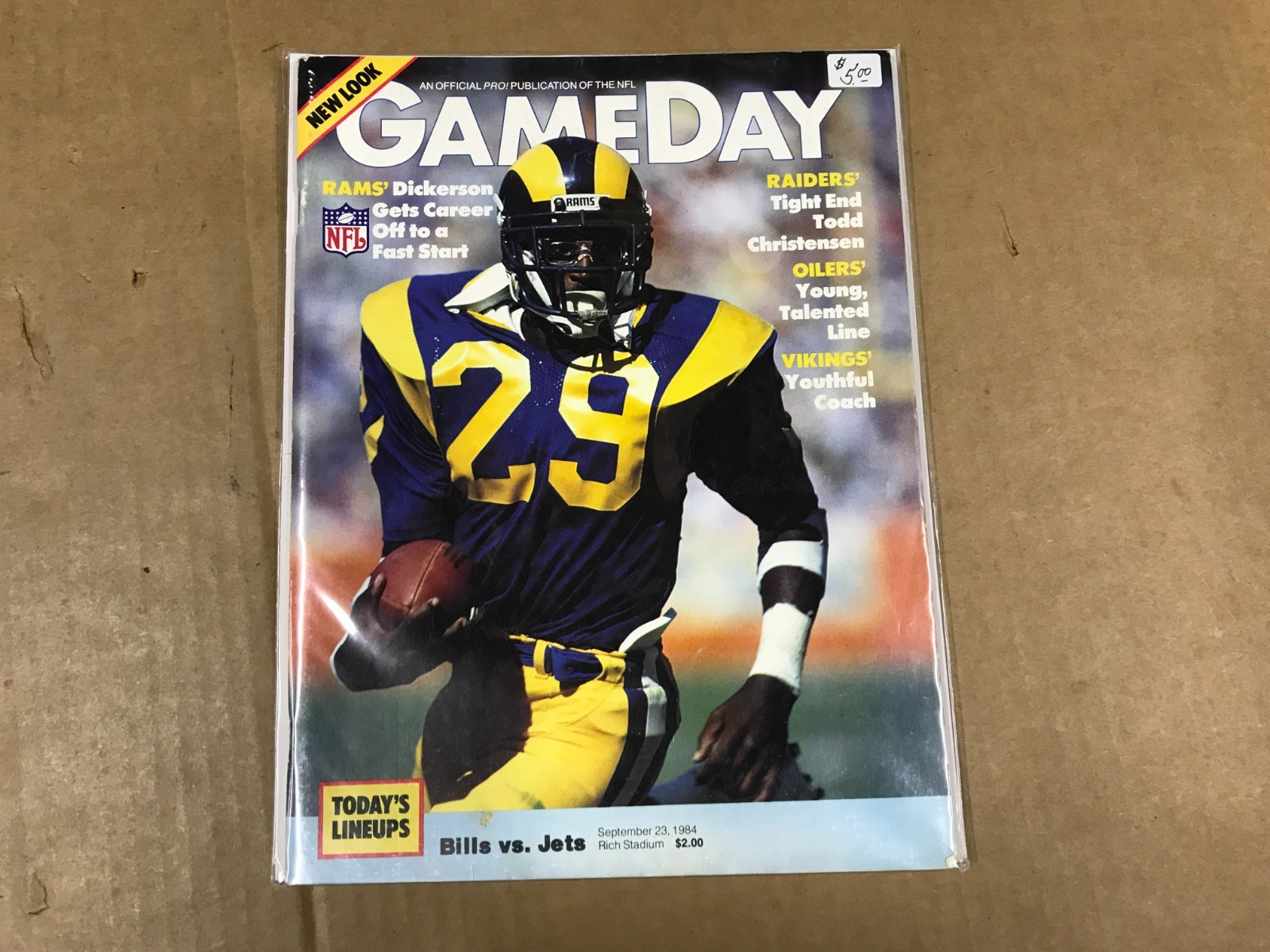 Vintage NFL Gameday Program - Bills Vs. Jets - September 23, 1984