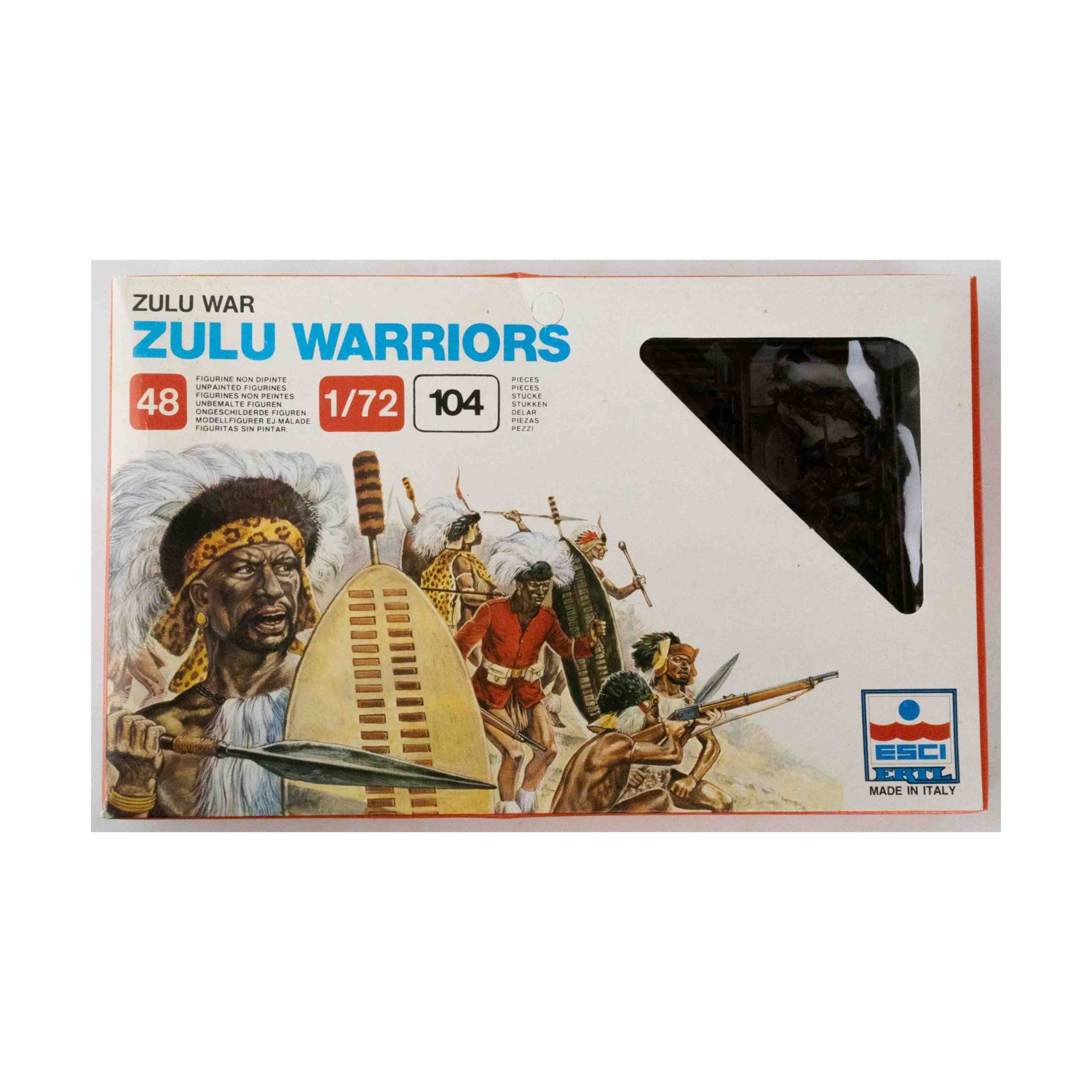 ESCI Historical Plastic 1/72 Zulu War - Zulu Warriors SW (VG+/New)