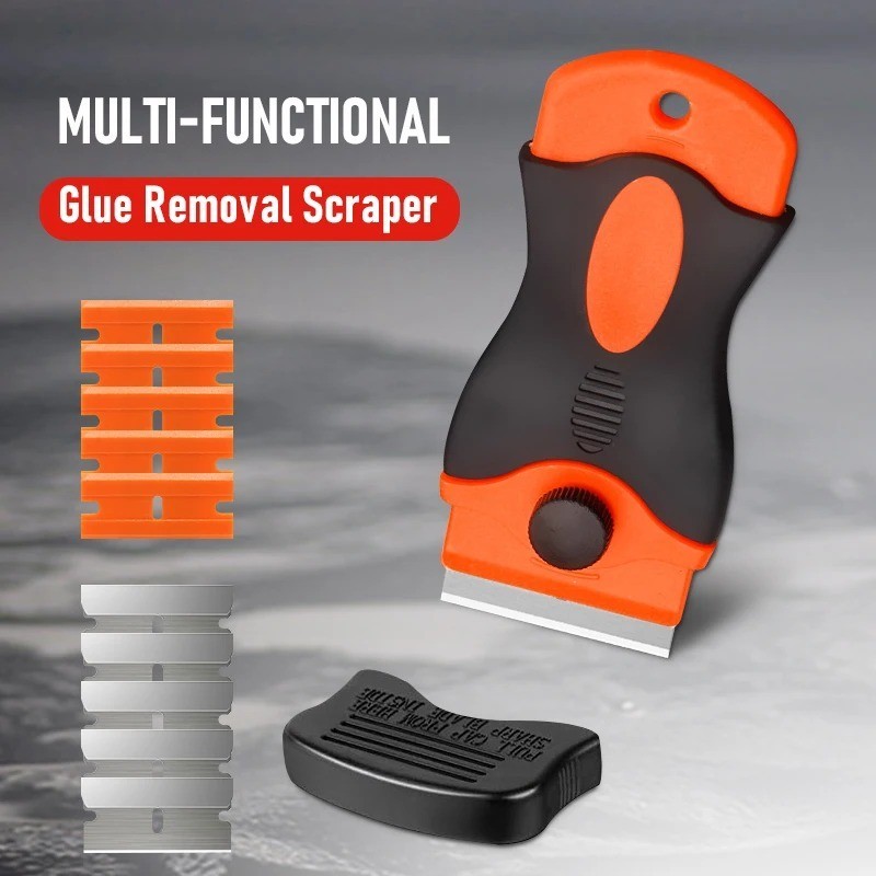 Auto Glass Scraper Non-Scratch Plastic Razor Blade Car Window Tool