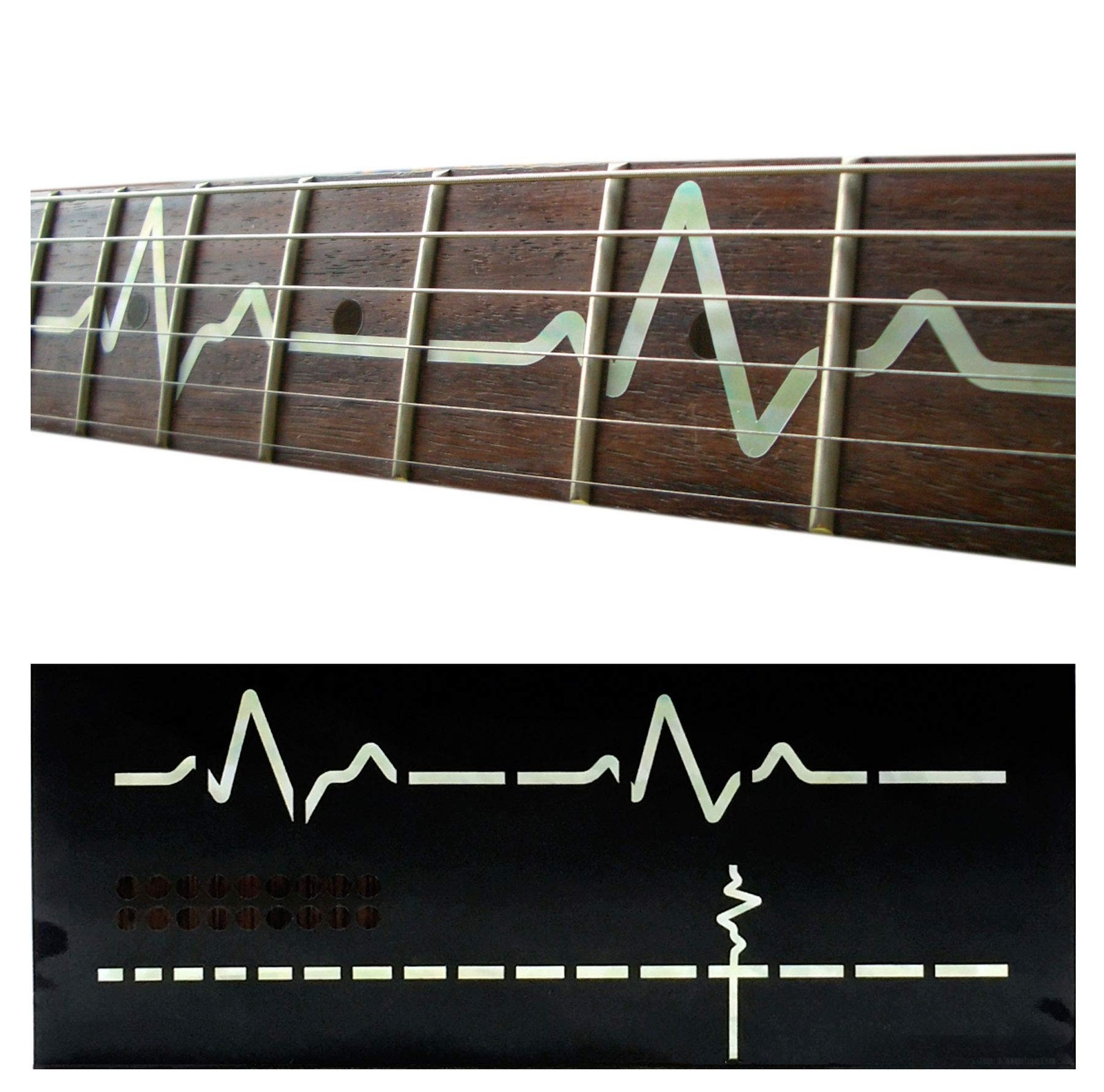 Jockomo EKG Line/White Pearl Guitar Inlay Sticker white pearl