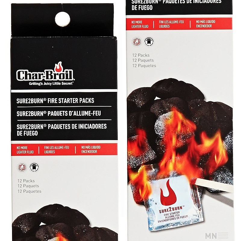 1 - 12pk Char-Broil Sure2Burn Fire Starters,  Replaces Lighter Fluid  SHIPS FREE