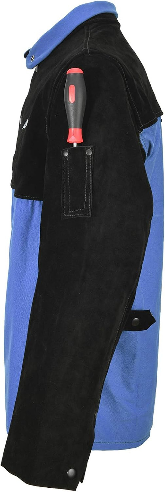 Welding Jacket Split Leather Sleeves | Premium Flame Resistant Cotton Body Welde