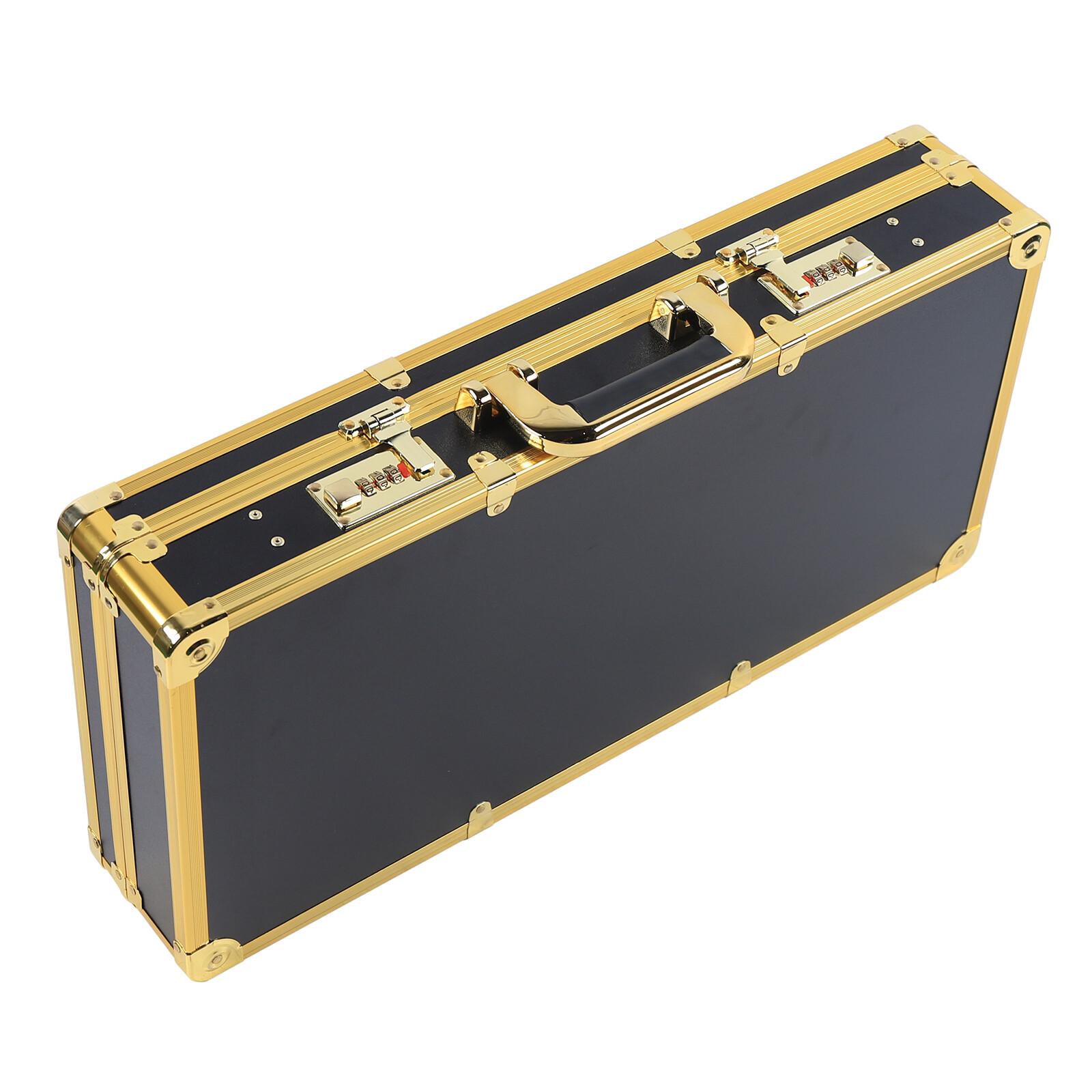 Large Barber Suitcase Carrying Case Clipper Trimmers Tool Storage Organizer Gold