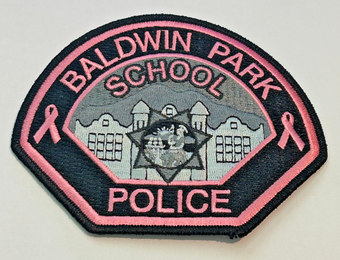 Baldwin Park California School Police Breast Cancer Awareness Pink Patch Unused