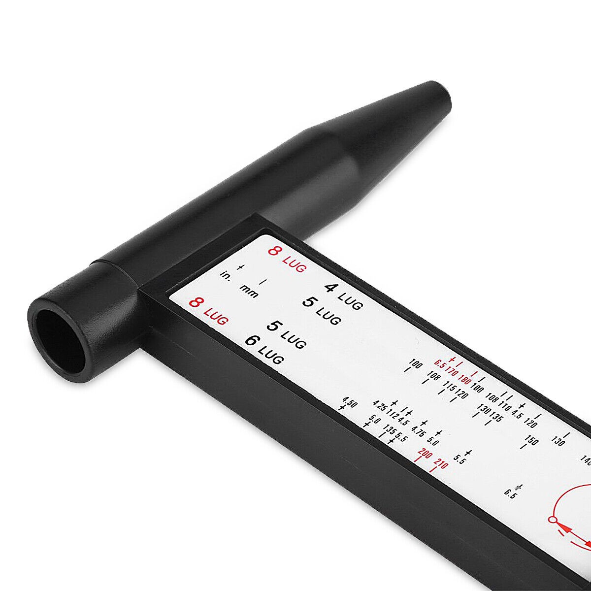 Precise Tire Bolts Wheel Rims Ruler Pattern Gauge PCD Measuring Tool 4,5,6,8 Lug