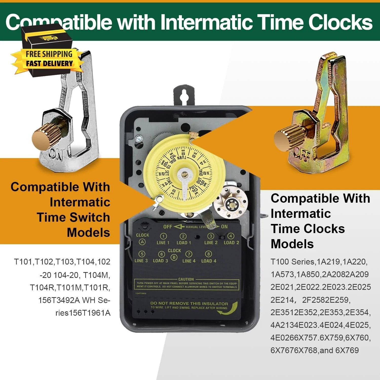 4 Pcs Pool Timer on off Clips, Compatible with 156T1978A Intermatic Pool Timer T