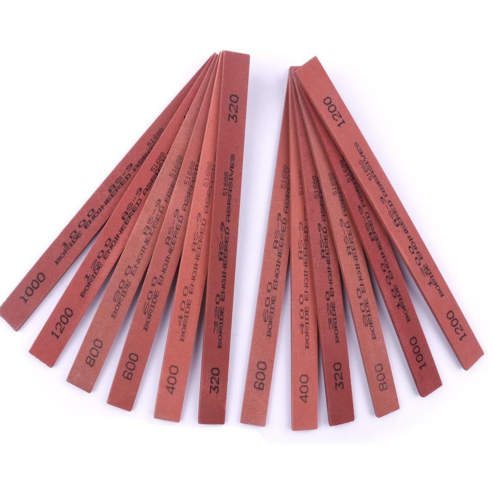 CBRIGHT Sharpening Stone Set, 12pcs Knife Whetstones Set White Corundum Sharp...