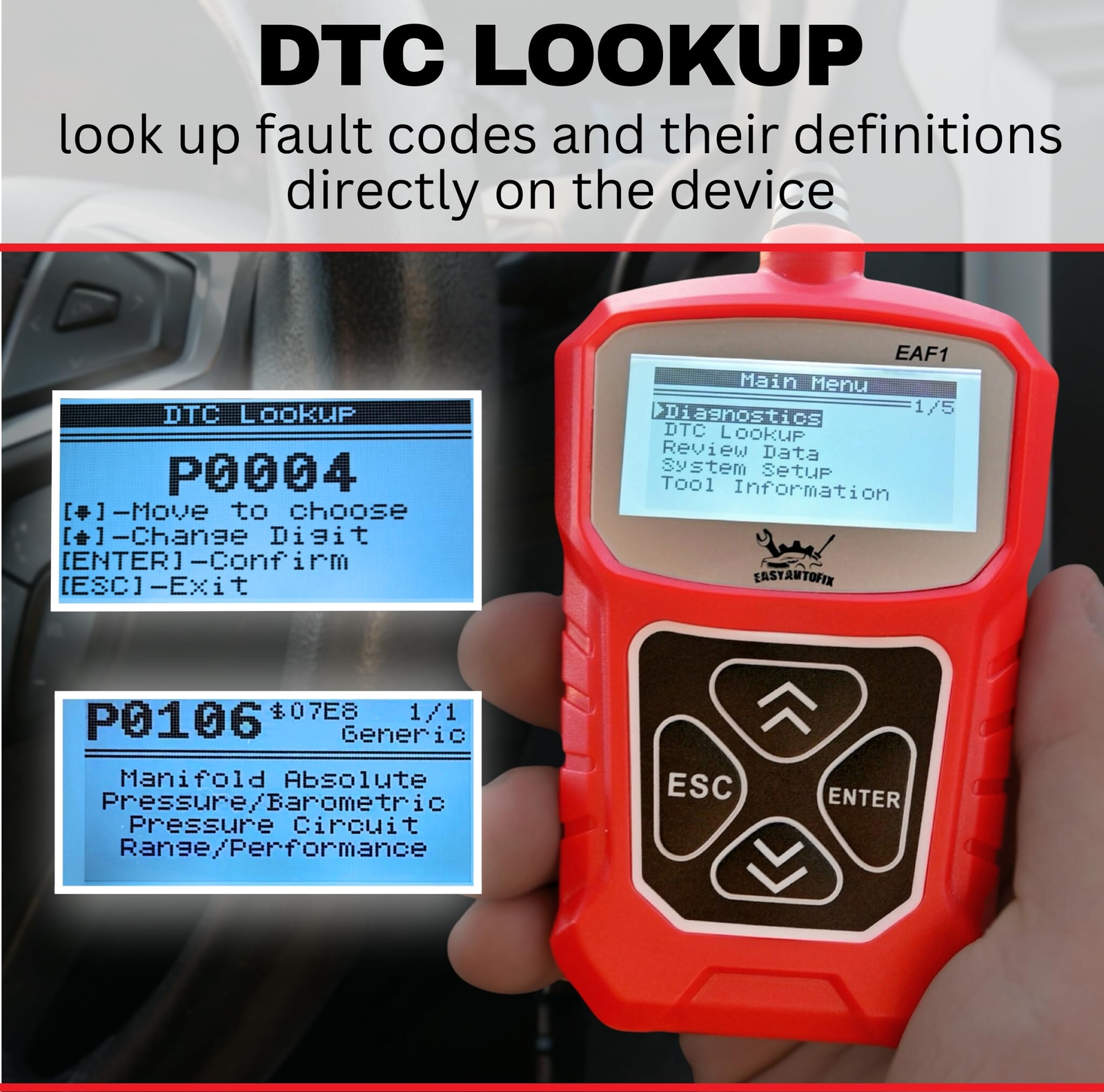 Eaf1 Obd2 Car Scanner Professional Automotive Diagnostic Tool Code Reader For En